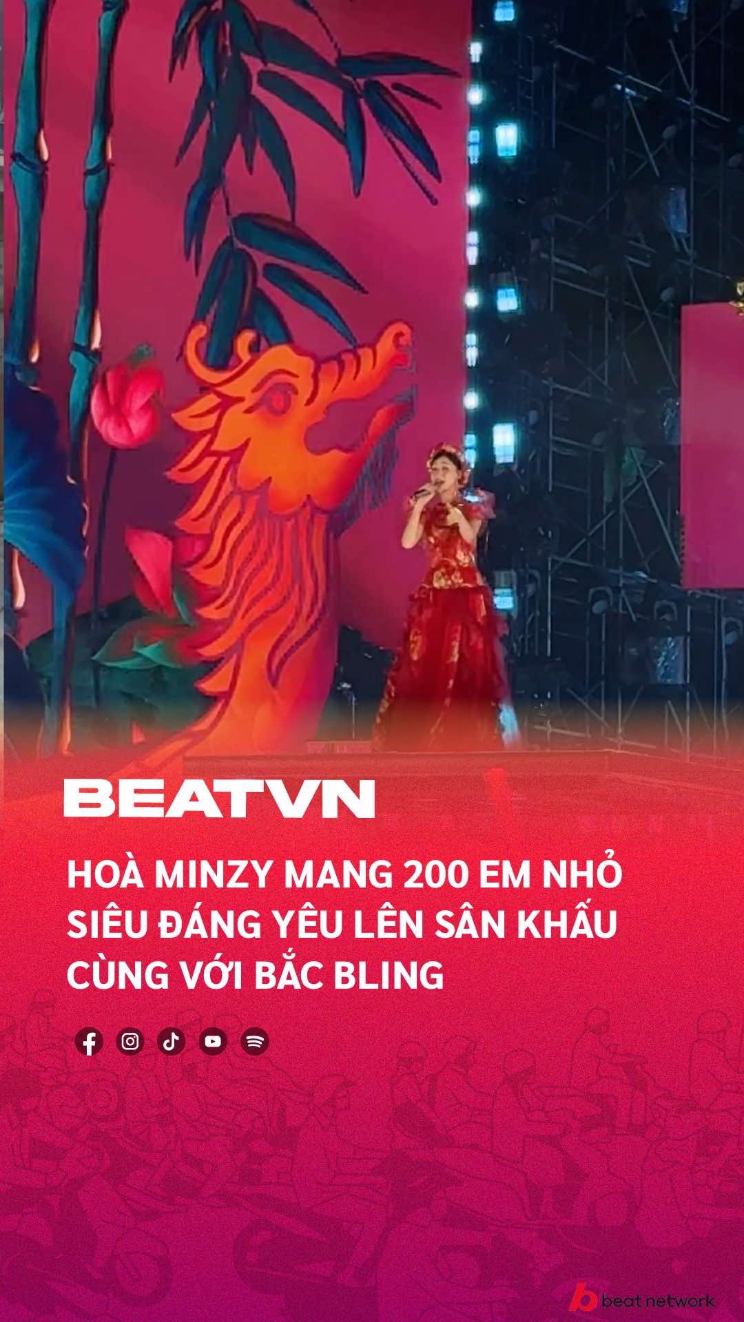 Không chỉ là 1, Hoà Minzy đã đem siêu phẩm “Bắc Bling” lên sân khấu 8Wonder cùng 200 em nhỏ Bắc Ninh. Sân khấu mang đậm nét văn hoá, cùng âm nhạc dân tộc, nghe mà nổi da gà là có thật  #8WONDERCoLoa #MomentsofWonder #VietNam #beatvn #BEATNetwork 