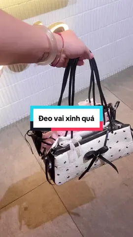 Túi xách tiểu thư nơ ruy băng có charm tim cực xinh#xuhuong #lovetiktok #thinhhanh #fyp #tuihottrend 