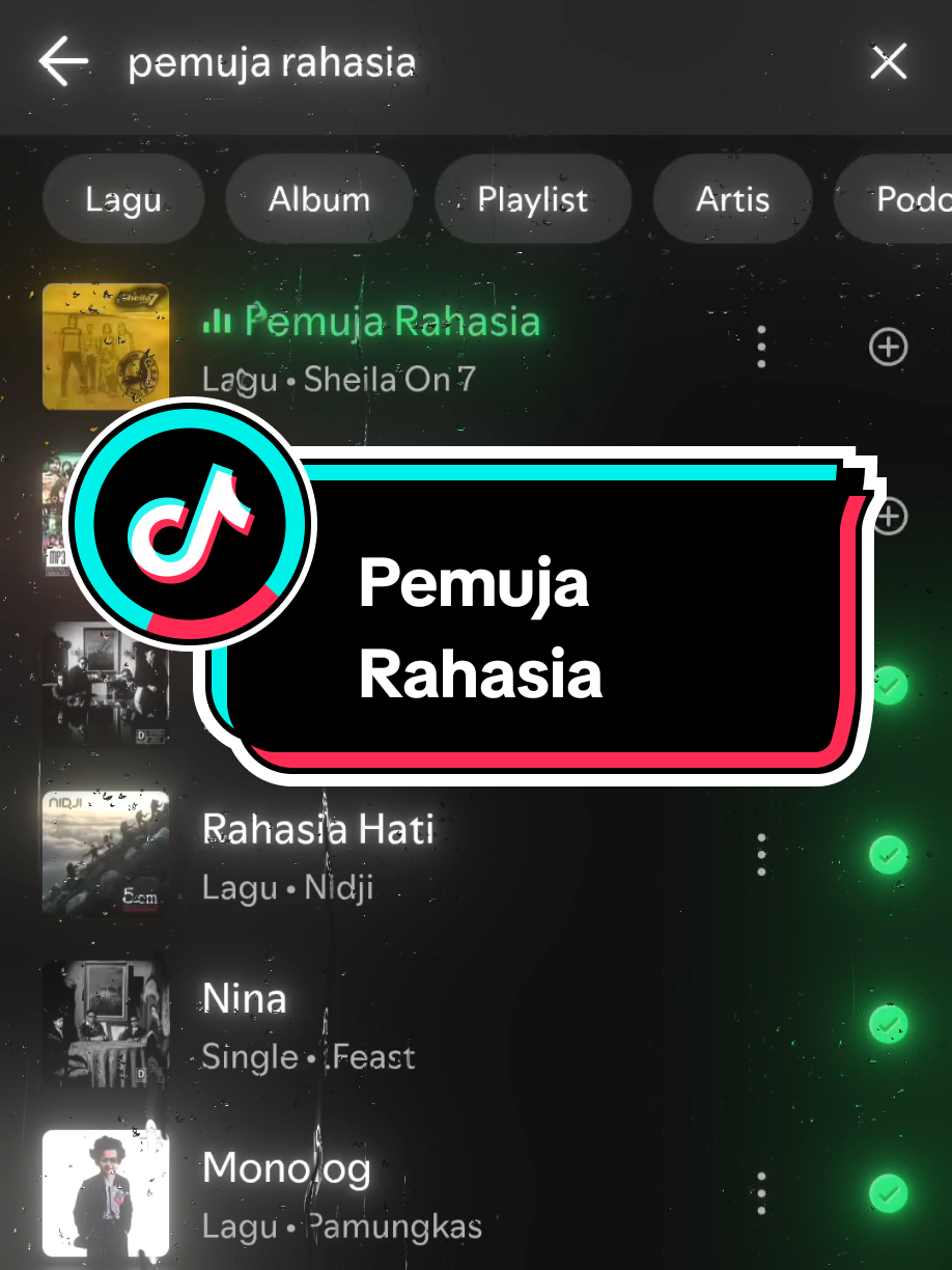 pemuja rahasia #song #lyrics #aesthetic #sheilaon7 #fyp 