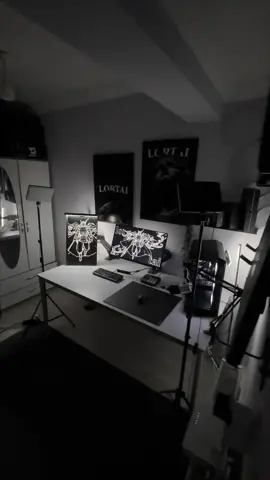 black gaming setup with a sad vibe..  #blackgamingsetup #GamingSetup #setup #techtok #desksetup 