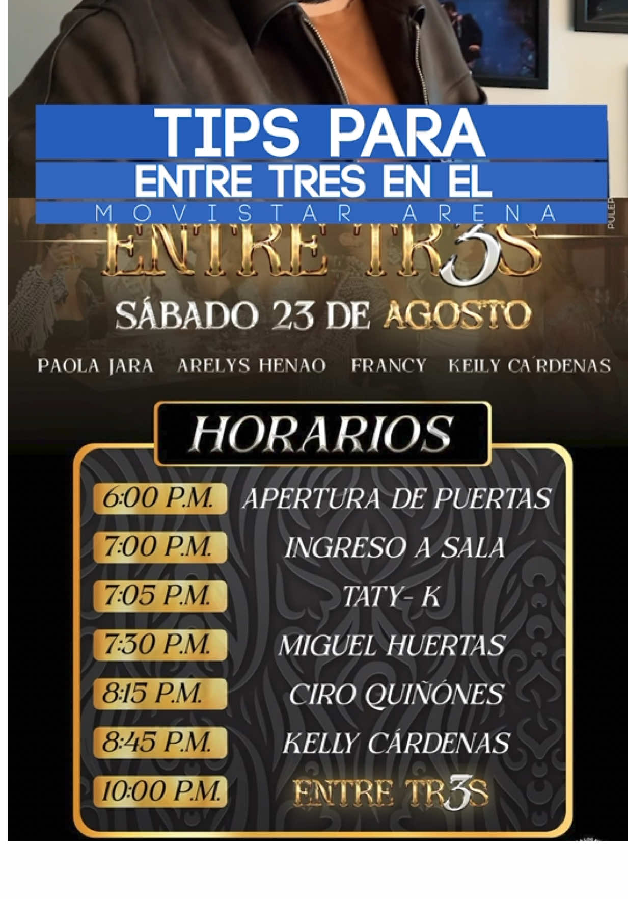 Tips para Entre Tres en el Movistar Arena con Arelys Henao, Francy y Paola Jara, les damos horarios y últimas boletas a la venta! ¿Será sold out? #musicapopular #arelyshenao #francy #paolajara 
