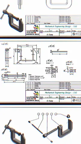 G Clamp 🗜️  #autocad #fusion360 #solidworks #cad #engineer 