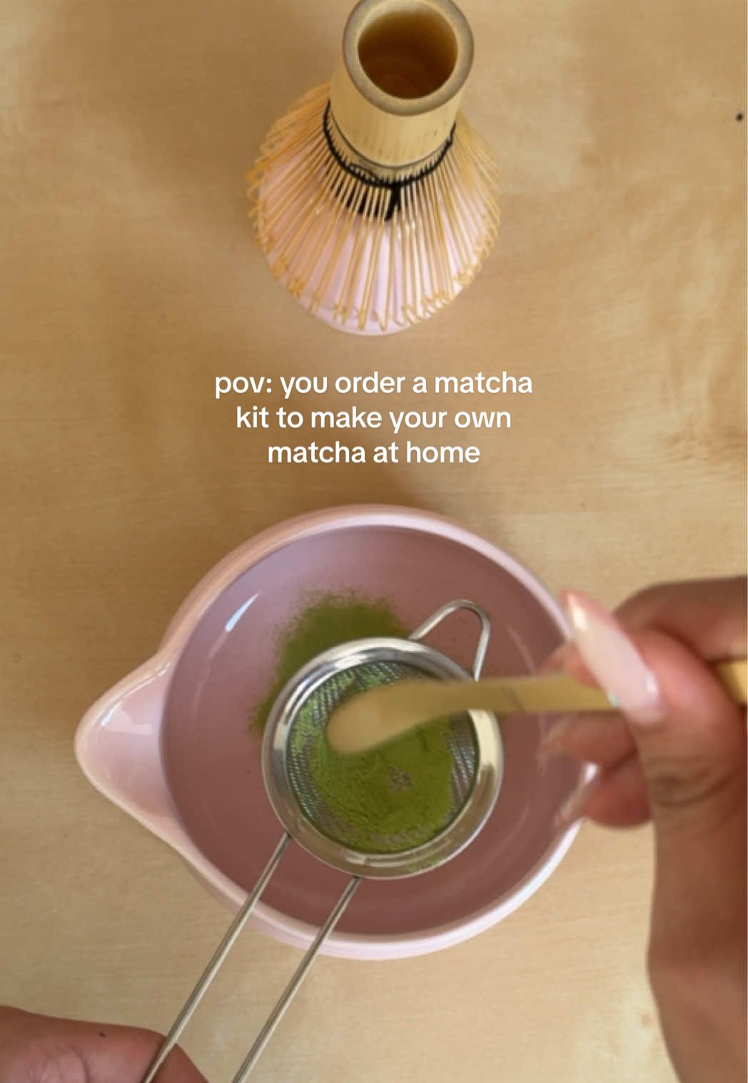 in my matcha era 🎀☕️#pinkmatchaset #matchasetunboxing #amazonmatchaset #matchagirl  #matchalatte 