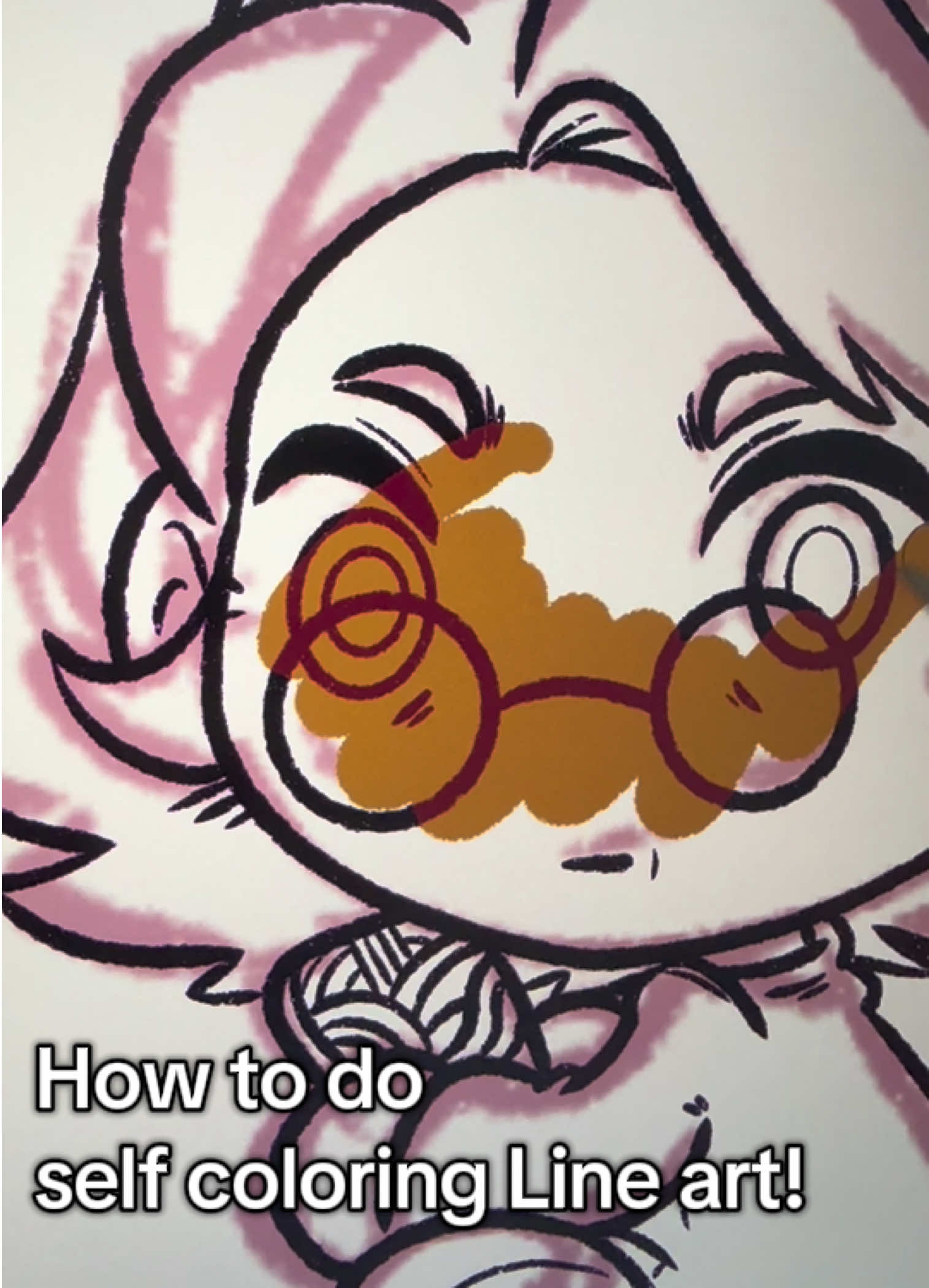 Self coloring line art tutorial!  #adventuretime #tutorial #procreatetutorial 