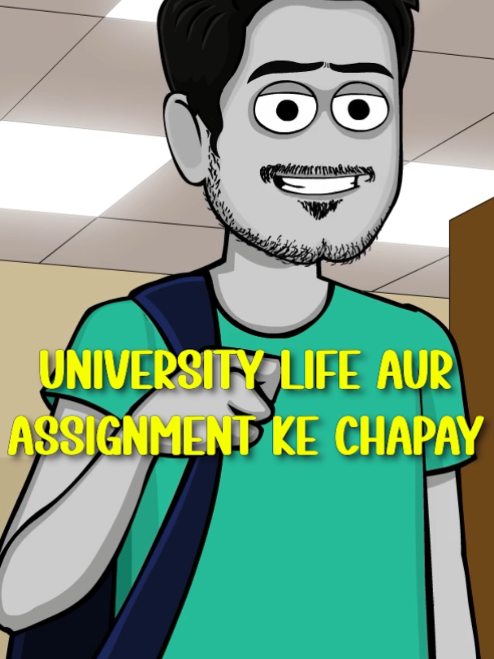 University aur Assignment ke chaapay 😅 Full video on YouTube Video title: University ki Yadein #sharumkisketchbook #animation #funnyvideos 