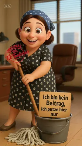 “Manchmal ist ein bisschen Humor der beste Putzlappen. 🧹😁” #AlltagsHumor #SauberMachtLaune #LustigDeutsch #PutzenMitStyle #PixarVibes