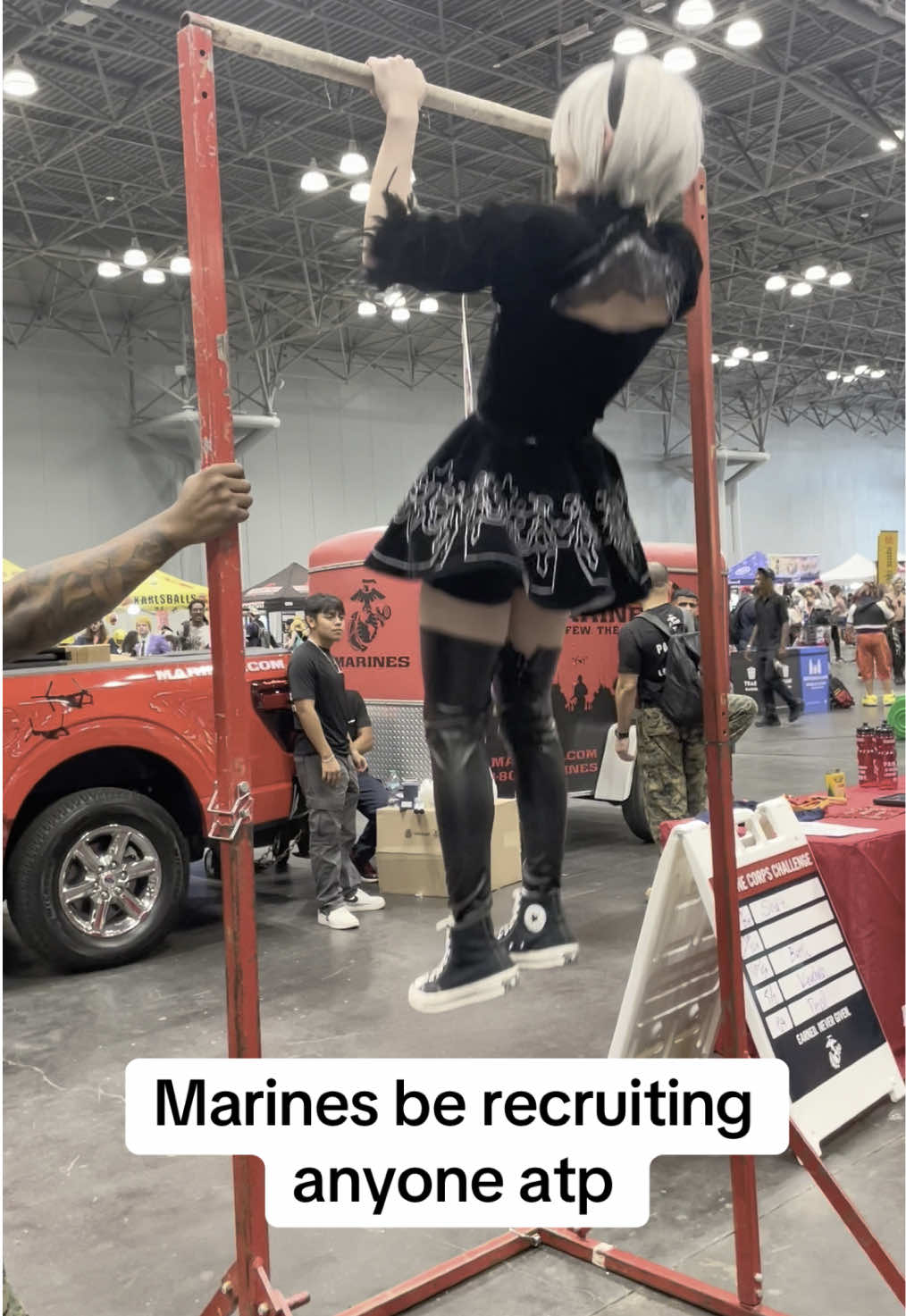 Yes I’m just that goated, the com was so fun 🤩 and Kai and Wahneeko where so sweet 🥹 #animenyc #convention #2b #cosplay #cute 