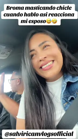 Broma masticando chicle cuando hablo asi reacciona mi esposo😅🤣 #prank #broma #bromaspesadas #salviricanvlogs 