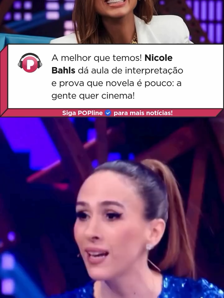 Ela chegou tímida 😏, ficou ciumenta 😤, virou furiosa 😡 e ainda arrancou aplausos! Convidada de Tatá Werneck no Lady Night desta sexta-feira (22), Nicole Bahls não está só testando a carreira de atriz… está ensinando a gente como se faz drama de novela com estilo, charme e aquela pitada de humor que só ela tem. Quem disse que novela não ia ficar pequena pra essa performance? 🎭 Imagens: Multishow