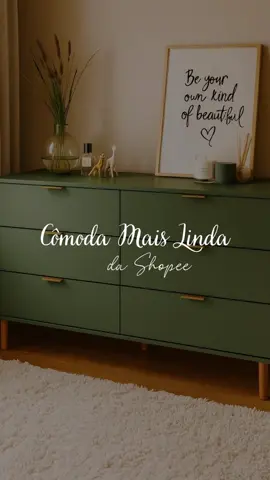🚨Quer o link? Comente “QUERO” que vou te enviar - Produto 249 nos Destaques 🔗 Link da coleção na Bio  Cômoda Ditália 6 Gavetas DM-243 Verde Oliva #comoda #quarto #decoracao #luxo #ofertarelampago 