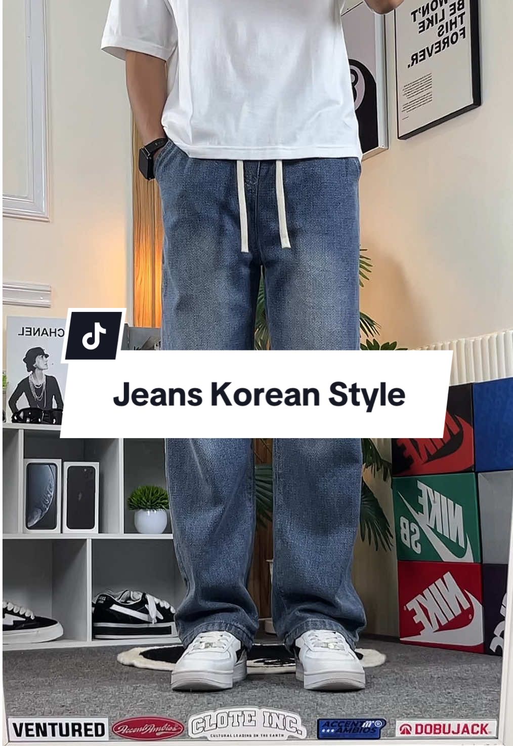 Loose jeans korean style 🔥 #loosejeans #loosepants #koreanstyle #celanakoreanstyle #loosejeanskorea 