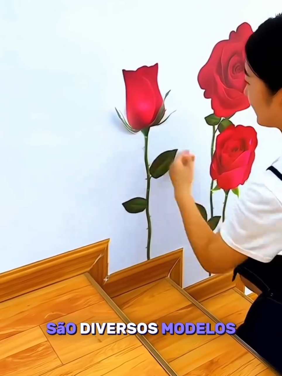 Lindos adesivos de parede🌹🥀🥰 ID: ALU-TRU-NHP #achadinhos #achadinhosdashopee #achadinhoshopee 