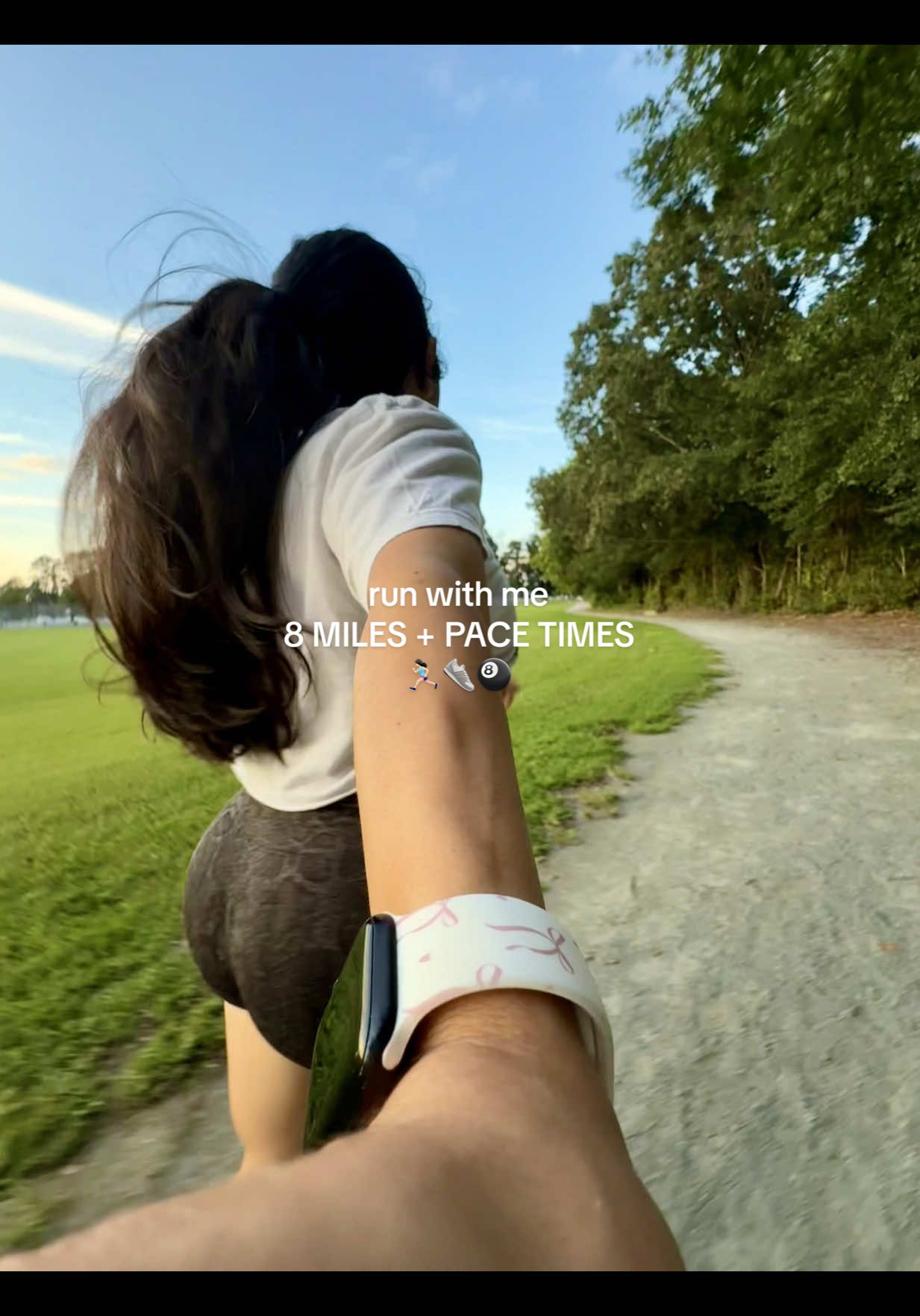 run with me 🎱🏃🏻‍♀️👟 #runtok #8miles  #runwithme 