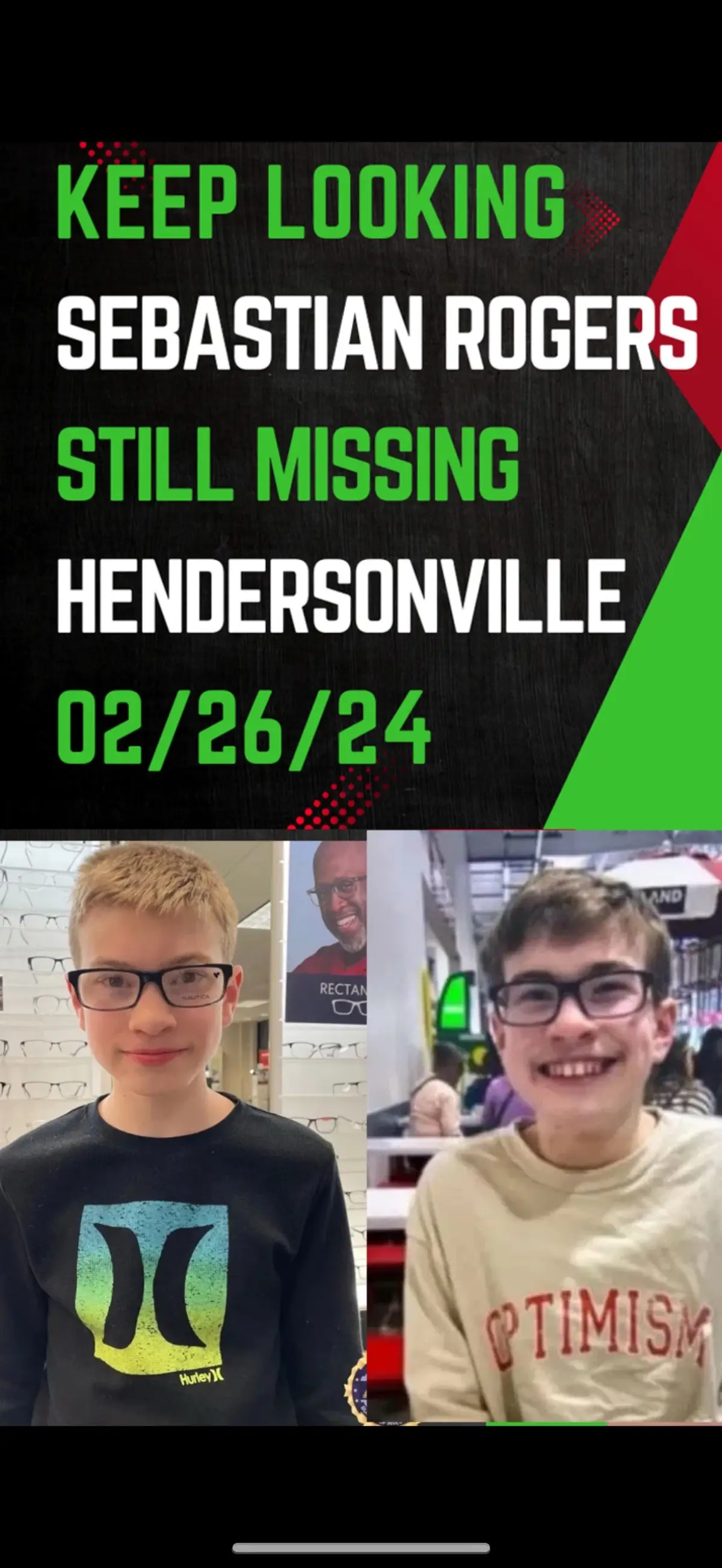 And I hope he ccomes home to all his parents. 