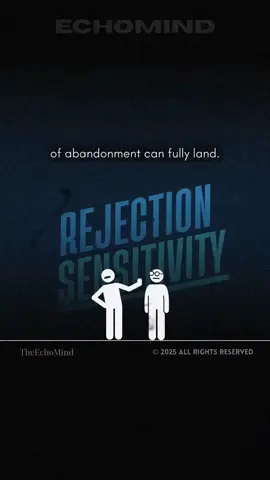Todays lesson, rejection sensitivity. Why do some people distance themselves after being ignored. If this resonates with you our ebook dives even deeper, get your copy on our page. #echomind #relatable #mentahealth #HealingJourney #psychology 
