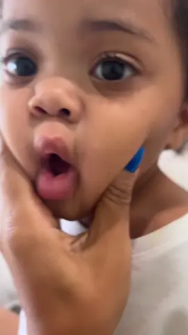 She was so scared, mommy not gonna eat you baby lol 