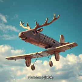 Wooden Airplane Reindeer (ALT VERSION) #ai #italianbrainrot #brainrot #fyp 