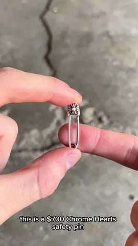 Chrome Hearts .925 Silver Etched Safety Pin 🧷  Hand casted by the Chrome Hearts label, this unique oddity comes in a .925 silver base, fit with a plus motif on the front and etching on the underside. In great condition.  700.00 Available via ArchiveThreads.ca