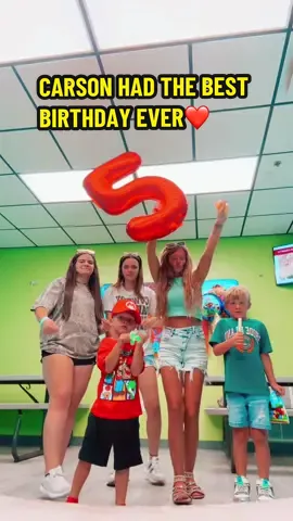 And that’s a wrap!!❤️ #partyday @giaaa_spamms @Mynameiskarli🤪 #carsonturns5 #happybirthday 