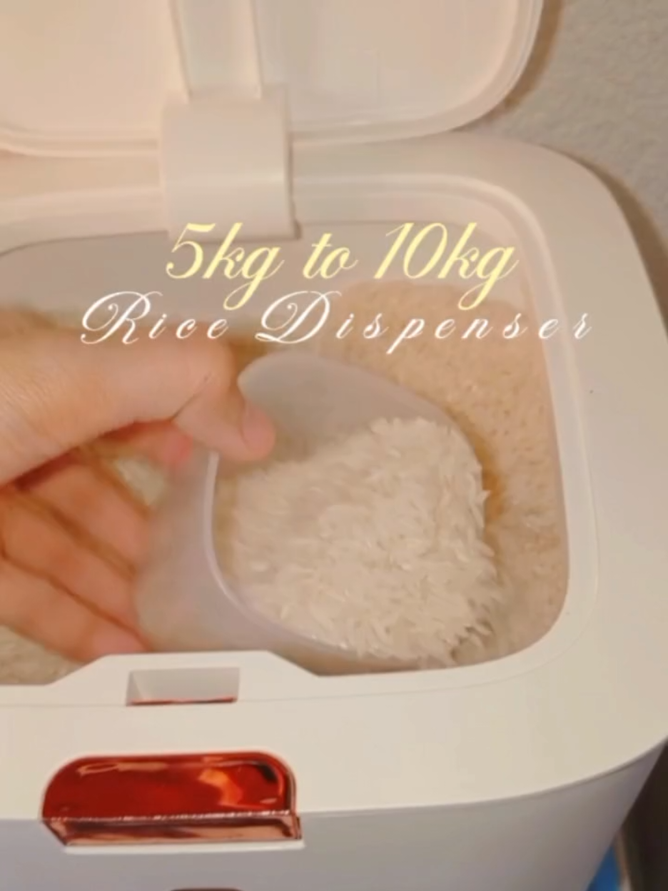 A must-have for any organized kitchen lover! 🌿🤎  #ricedispenser #homefinds #aesthetic #kitchenfinds #kitchenstorage 