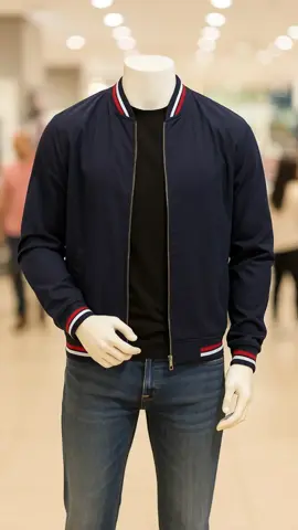 M231 Jaket Pria Bomber Oxford Panjang Navy 1768B#bomber #jacket #creatorsearchinsights #berandafyp #fyp 