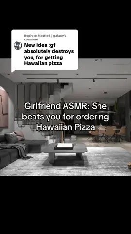 Replying to @Mottled_j galaxy Girlfriend ASMR: She beats you for ordering Hawaiian Pizza. Do you like pineapple on pizza? Also can y’all tag @Yoonchae so she can accept my request already so I can have all the infinity stones for Katseye 😭#girlfriend #asmr #fryingpan #viral #yoonchaekatseye 