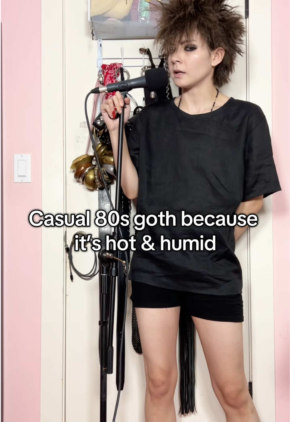 Idk how hot it is I will wear tights #altfashion #80salternative #80sgoth #gothfashion #tradgoth 