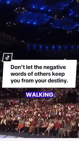 Don’t let the negative words of others keep you from your destiny. God is about to take you to a new level of His favor. #joelosteen 
