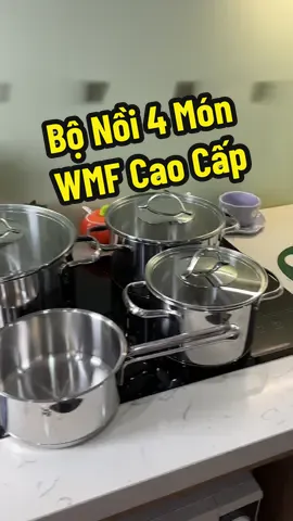 Bộ Nồi WMF 4 Món Chất Liệu Cao Cấp Thép Không Gỉ Cromargan 18/10, Nồi Và Quánh 16cm, Nồi 20cm Và Nồi 24cm  #wmf #bonoiinox #bonoiinoxcaocap #bonoiinoxdaytucaocap #bonoiwmf 