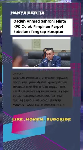 HANYA BERITA, TERUS DUKUNG CANNEL INI YA DENGAN MEN SUBCRIBE ,LIKE DAN COMEN  TENTANG BERITA Gaduh Ahmad Sahroni Minta KPK Colek Pimpinan Parpol Sebelum Tangkap Koruptor JAKARTA - Wakil Ketua Komisi III DPR RI Ahmad Sahroni menyoroti langkah Komisi Pemberantasan Korupsi (KPK) yang meringkus rekannya sesama kader Nasdem sekaligus Bupati Kolaka Timur, Abdul Azis. Penangkapan dilakukan usai Rakernas Nasdem di Makassar, Sulawesi Selatan.  Di mana, sebelumnya mencuat kabar KPK melakukan OTT terhadap Abdul Azis, yang kemudian dibantah Sahroni. Kendati KPK akhirnya menangkap Abdul Azis. korupsi, pegawai kpk korupsi, korupsi bjb, antikorupsi, kasus korupsi, korupsi rommy, korupsi nadiem, pegawai kpk korupsi uang dinas, visiantikorupsi, uang dinas di korupsi #politik #kpk #prabowo #jokowi