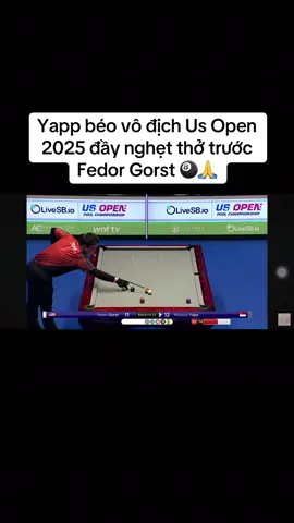 Aloysius Yapp vô địch Us Open 2025 đầy may mắn trước Fedor Gorst 🎱🙏#usopen2025 #hoangsao #fedorgorst #aloysiusyapp #final #chungket #billards 