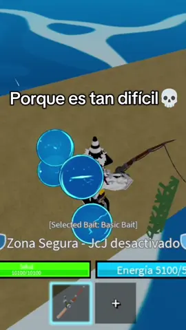 Pescar en Blox Fruits es tan difícil💀😭 #bloxfruits #fyp #roblox #fish 