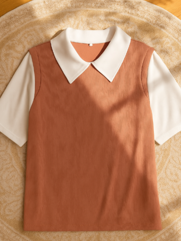 Female Korean Short Sleeve Tshirt #koreanstyle #shortsleeve #shirt #poloshirt #fyp 