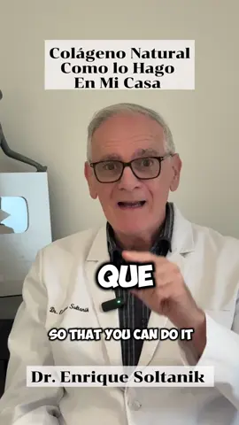 DOCTOR EXPLICA: Colágeno Natural Como lo Hago en Mi Casa ( Aclarando dudas) / Natural collagen like I do it in my house. #tiktok #skincare #piel #colageno #natural 