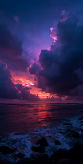 Sky on Fire #Background #LiveWallpaper #Aesthetic #Nostalgia #Ocean