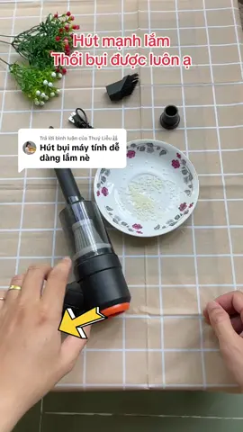 Trả lời @Thuý Liễu🐰 hút mạnh mà thổi cũng được luôn ạ #mayhutbuicamtay #giadungtienich #xuhuong 
