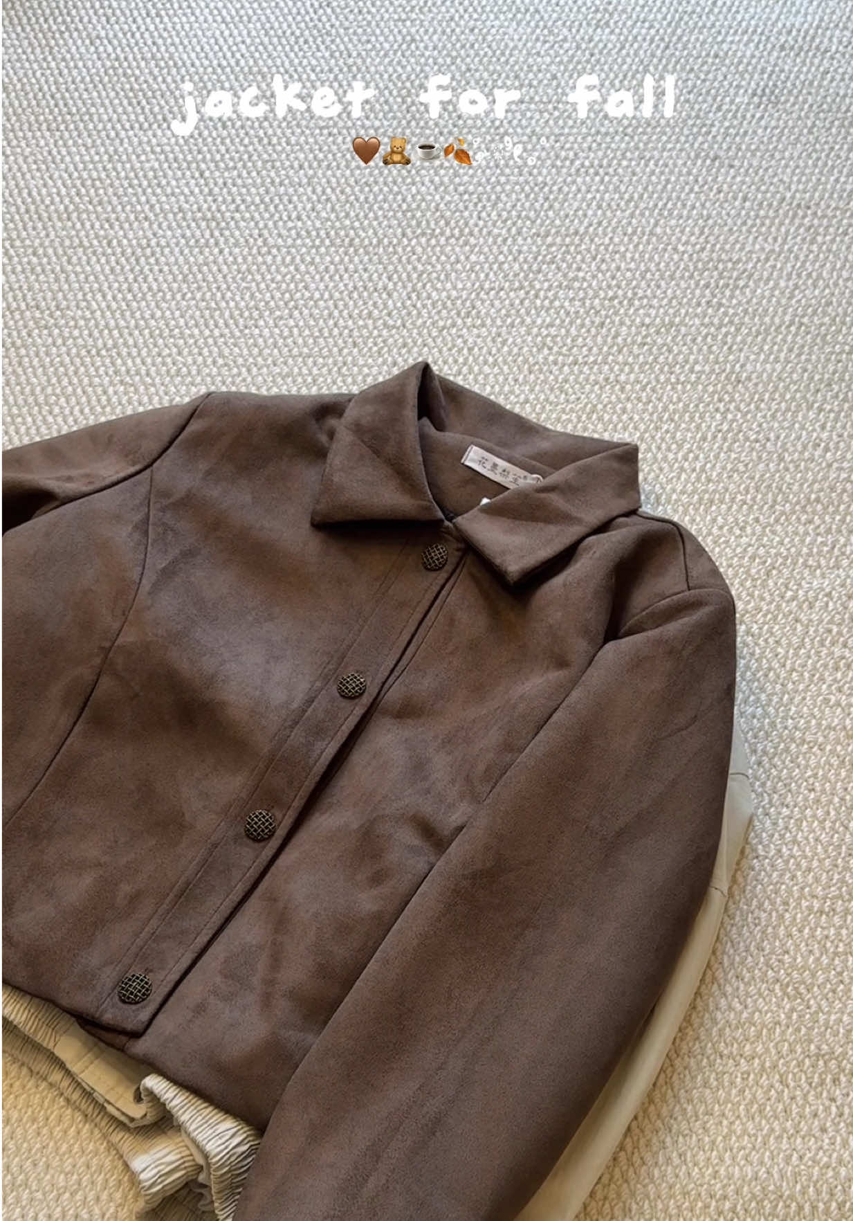 Jacket for fall 🫶🏻🤎✨🛵🍑 🧸☕🍂˚ ༘ ೀ⋆｡˚#xuhuongtiktok #aolennu #jacket #shoppinghaul 