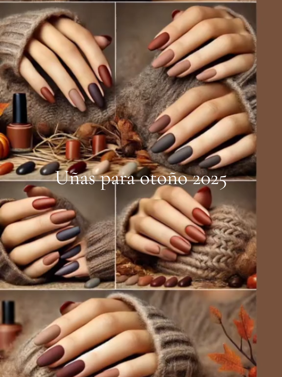 🍁 Ideas para tus uñas en otoño 🧡 #otoño2025 #temporadadeotoño #autumnnails  #autumnfashion  #uñasotoño2025 