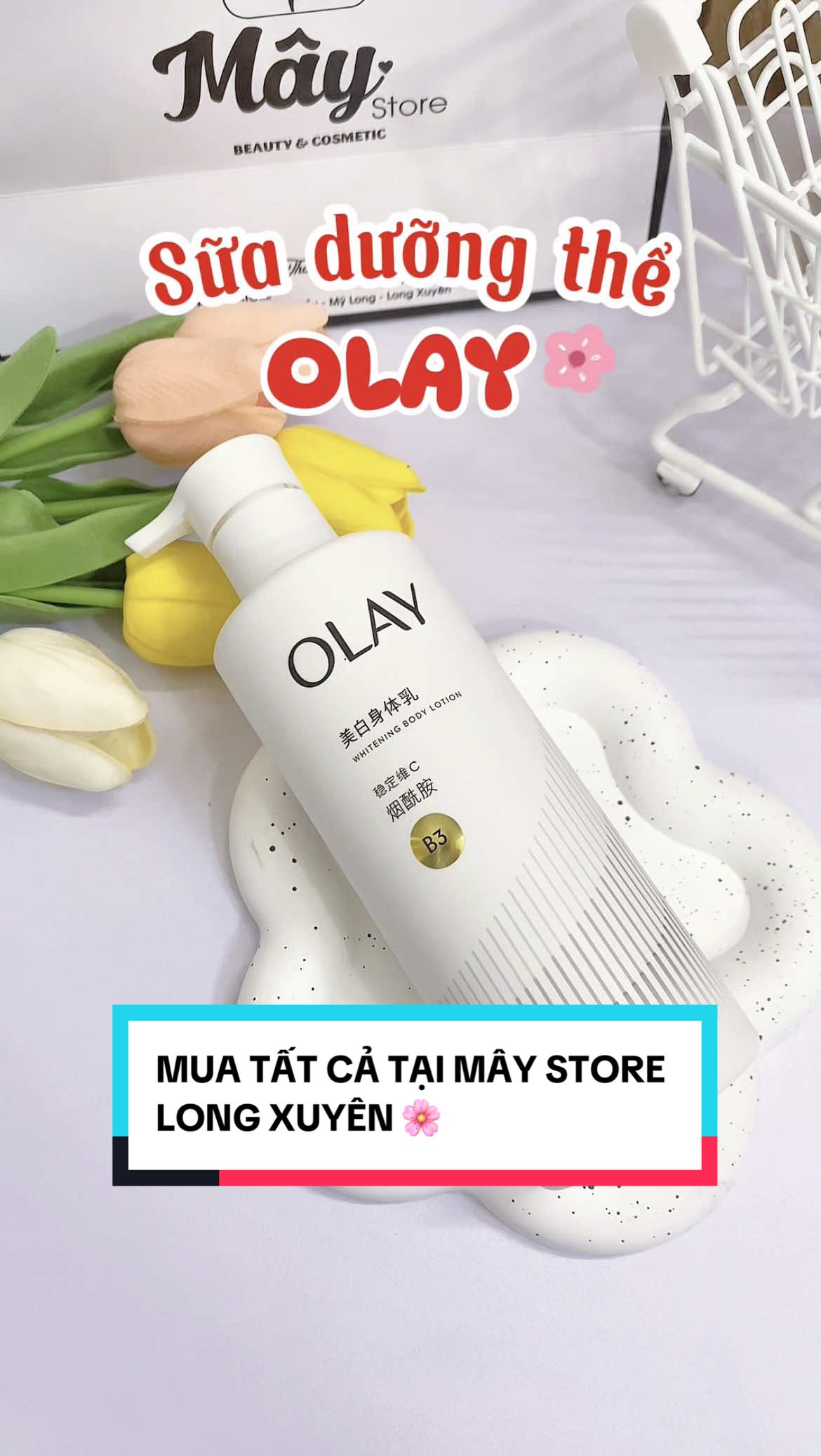 Mịn mướt như da em bé, trắng sáng bật tone cùng Olay #olay #longxuyenangiang #dưỡngda #myphamchinhhang #fyp 