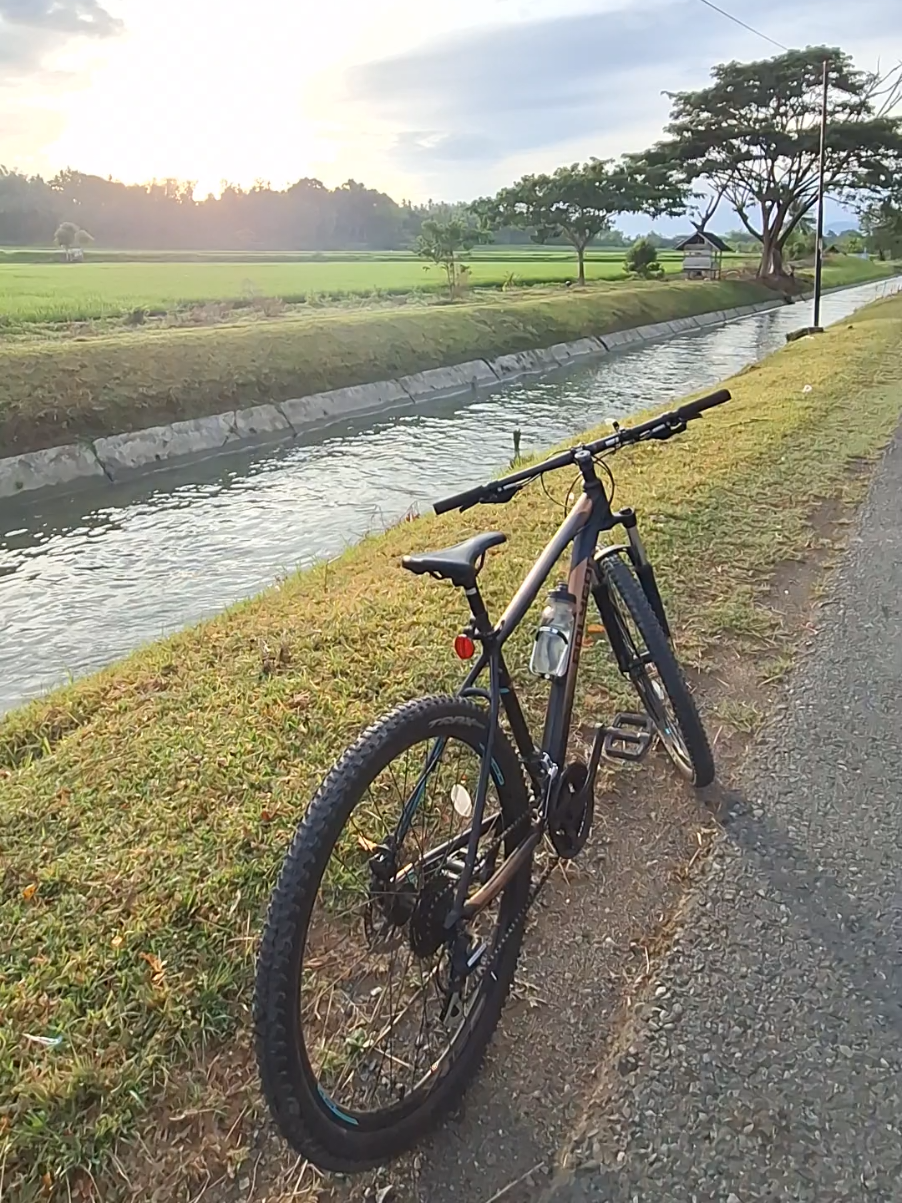 Udara segar, suara alam, dan hamparan hijau—pagi di sawah memang selalu istimewa. #gowes #gowessepeda #gowesindonesia #gowescantik #gowesnusantara 