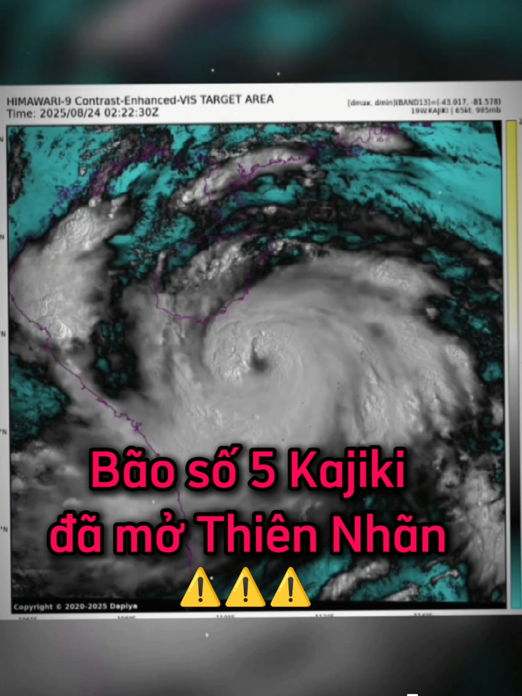 Khẩn cấp: Mắt bão đã mở ⚠️ #bão #kajiki #thientempest🌪️⚡ #a80 #thoitiet 