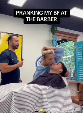 Prank my husband at the barbershop 🤣#usa #scareprank #funny #funnyvideos #prank #shorts #foryou #fyp 