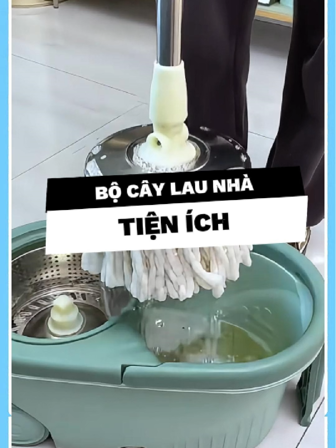 🧹Cây lau nhà xoay thông minh – Giặt sạch, vắt khô, nhẹ tay hơn cho mẹ #bocaylaunha #duyne0710 #giadungtienich #giadungthongminh #xuhuong #fyp