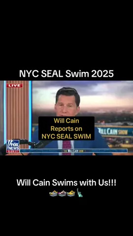 Will Cain from Fox news swims with Navy SEALs across the Hudson River into Manhattan New York. 