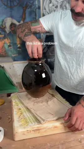 when the lid fits a little too good #pottery #asmr