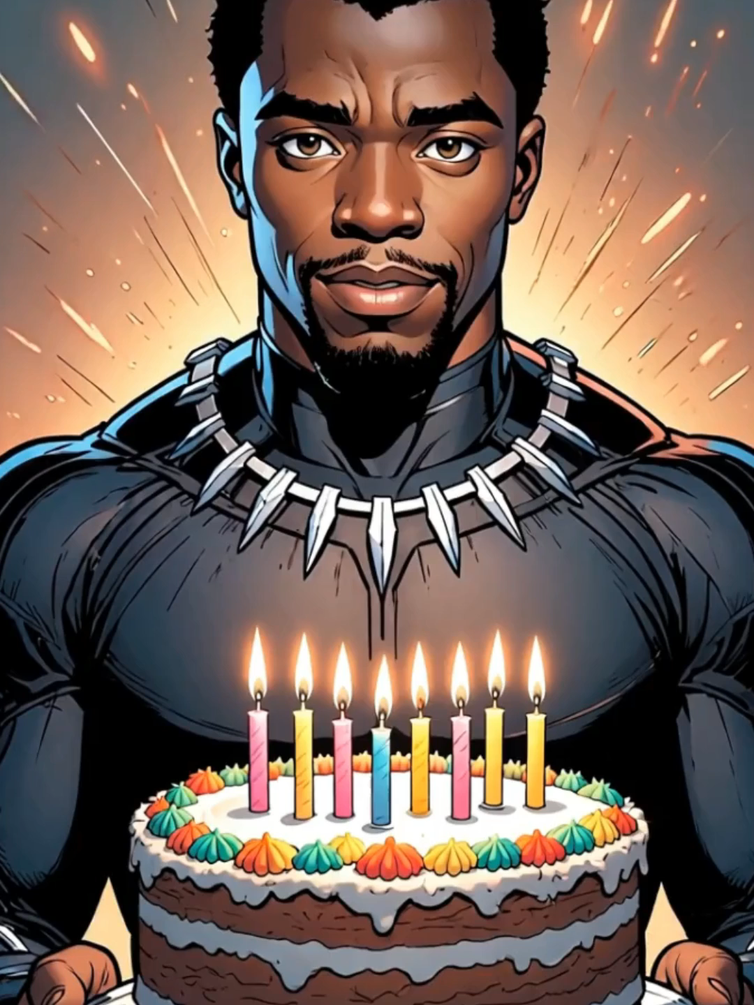 Black Panther Que los Cumplas Feliz 14Que los Cumplas Feliz - Black Panther - ¡Happy Birthday! - ¡Feliz Cumpleaños! - Pantera Negra ¡Wakanda Forever! Hoy es un día especial porque Black Panther (Pantera Negra) llega a tu celebración con toda su fuerza y elegancia. En este video único, Black Panther sostiene una torta de cumpleaños 🎂 mientras suena la canción “Que los Cumplas Feliz” Un saludo perfecto para fanáticos de Marvel y del poderoso rey de Wakanda, ideal para compartir con amigos, familiares o reproducir en tu fiesta. 🎉 Haz que tu cumpleaños tenga un toque de superhéroe y celebración épica con Pantera Negra. #blackpanther #queloscumplasfeliz #happybirthday #cumpleaños #birthdaycake #happybirthdaytoyou #panteranegra #superhero #marvel
