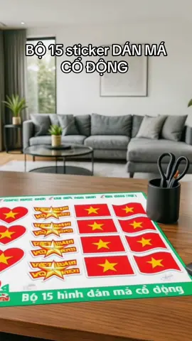 Bộ dán má cổ động đang hót #xuhuong #giadungtienich #codanma #stickervietnam #codosaovang 