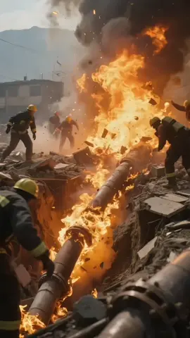 Firefighters Battling Chaos #POVFire #Firefighters  #EpicVisuals #TiktokTrending