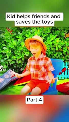 Kid helps friends and saves the toys