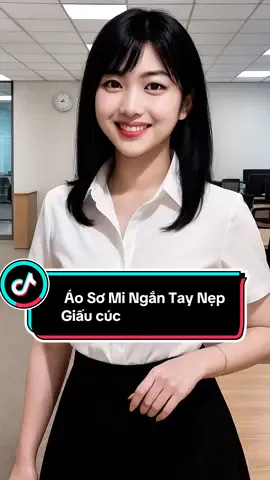 Áo Sơ Mi Ngắn Tay Nẹp giấu cúc #aosomi #aosomitayngan #kimnganshop #thoitrangnu #xuhuong 